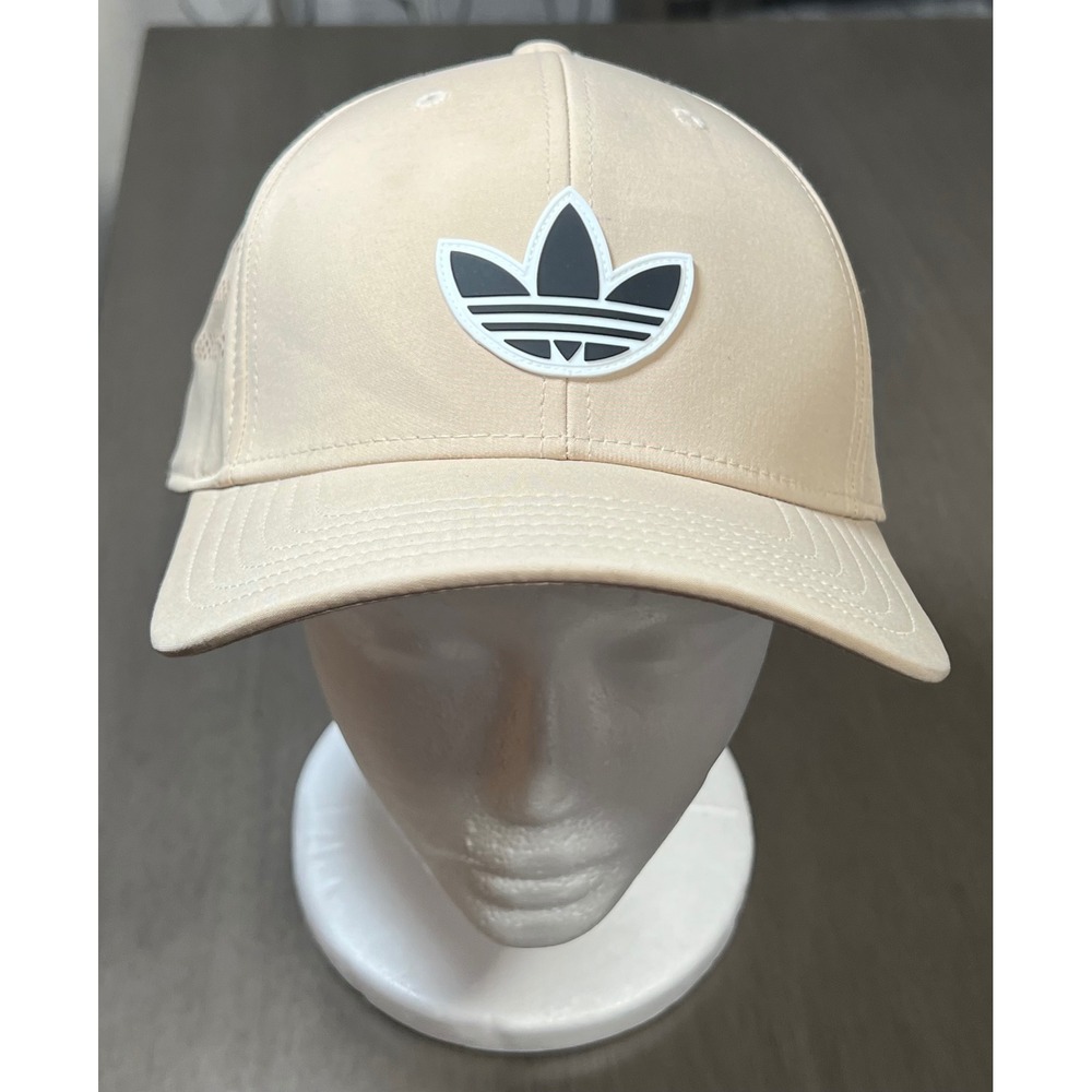 Adidas Originals Trefoil Snapback Hat Tan Beige Perforated Baseball Cap RN90288